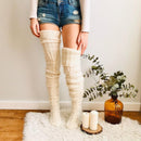 Over-the-knee knitted socks
