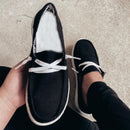 Women's Canvas Lace-Up Loafers