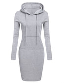 Slanke Pullover Hoodie Jurk