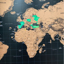 Belleza World Scratch Map - your journey in your own living room!