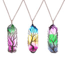 Levensboom Kristallen Hanger Ketting