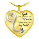 God Has You In His Arms Hummingbird Necklace