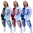 Vlinder Print Katoenen Tracksuit