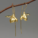 Magnolia Flower Dangle Earring