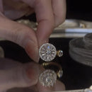 Kristallen Draaiende Mode Ring