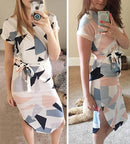 Geometric Sheath Dress
