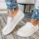 Women's Canvas Lace-Up Loafers