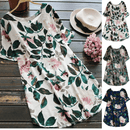 Floral Printed Short Sleeve Dress