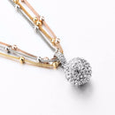 Gold Bullet Rock Crystal Necklace