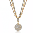 Gold Bullet Rock Crystal Necklace