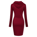 Slanke Pullover Hoodie Jurk