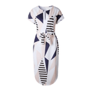 Bedrukte Asymmetrische Midi Jurk