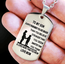 From Mom to Son - Roestvrij staal Dog Tag Ketting