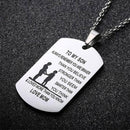 From Mom to Son - Roestvrij staal Dog Tag Ketting