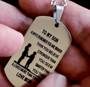 From Mom to Son - Roestvrij staal Dog Tag Ketting