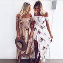 Bloemenprint Off-The-Shoulder Wrap Maxi Dress