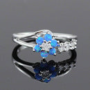 Flower Opal Crystal Ring