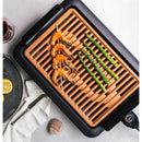 Elektrische barbecue zonder antiaanbaklaag