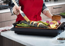 Elektrische barbecue zonder antiaanbaklaag