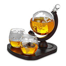Globe Whiskey Decanter Set