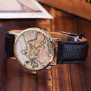 Retro Wereldkaart Horloge