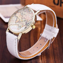 Retro Wereldkaart Horloge