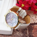 Retro Wereldkaart Horloge